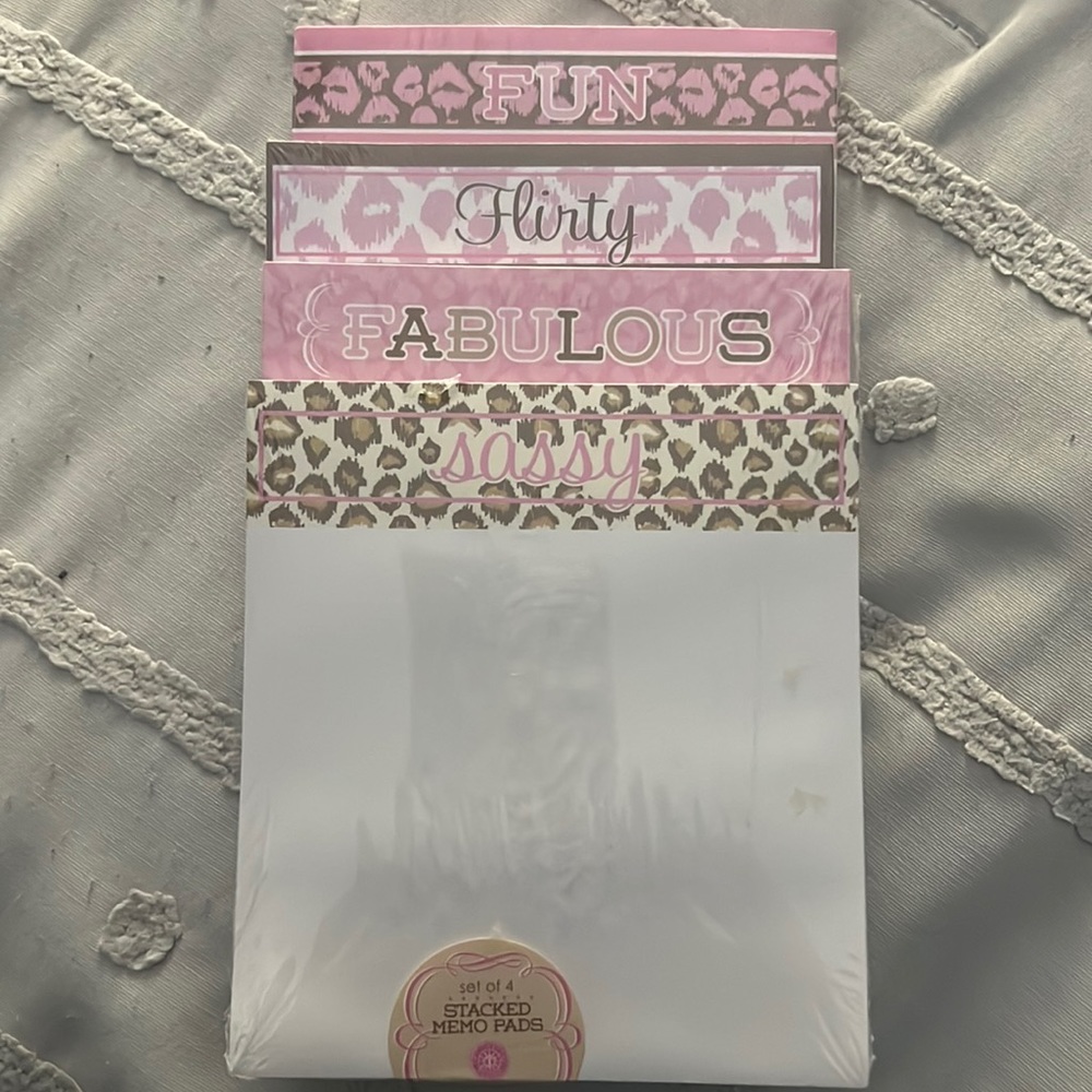 Stacked Memo Pads set of 4